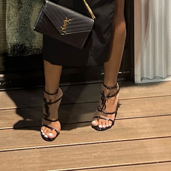 Saint Laurent Cassandra 110 Black Patent Leather Sandal size 39 - Picture 10 of 11